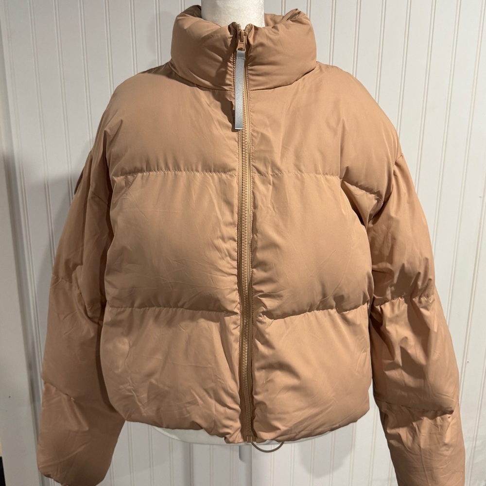 Fabletics Tan Puffer Jacket